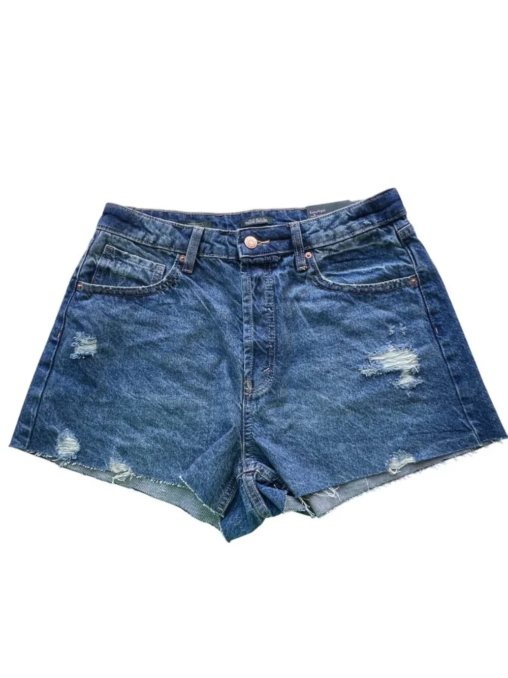 Wild Fable High-Rise Denim Shorts Womens 10 Blue Distressed Casual 2.5